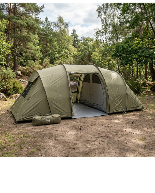 Forog Ridgepair Vis-a-Vis Tent 6 Person Olive Khaki - Lifestyle view